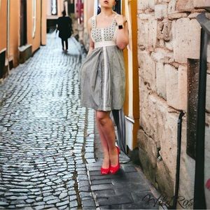 Zac Posen Gingham Plaid Embroidered Cotton Dress SZ 6